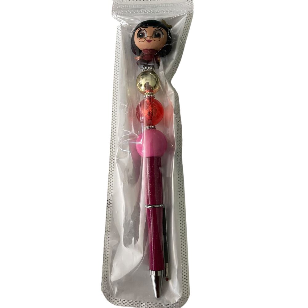 Doorables Dahlia Wish Movie Handcrafted Beaded Pen with Refillable Ink NEW